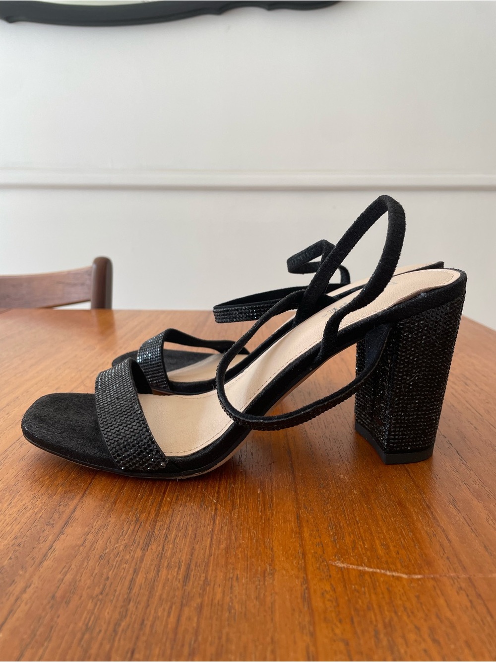 Maripe Lucille Rhinestone Strappy Heels Size 8.5